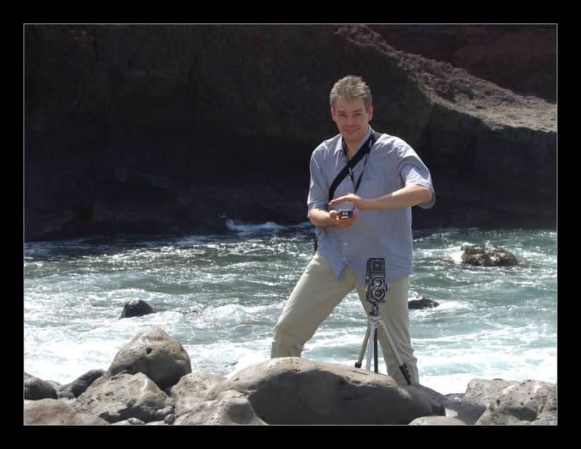 Der Ansgar am Punta de Teno mit Gossen Lunasix und Rolleiflex 3.5F