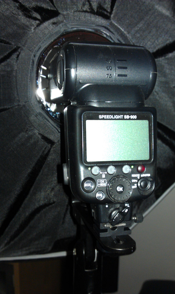 Nikon SB-900 mit Softbox II