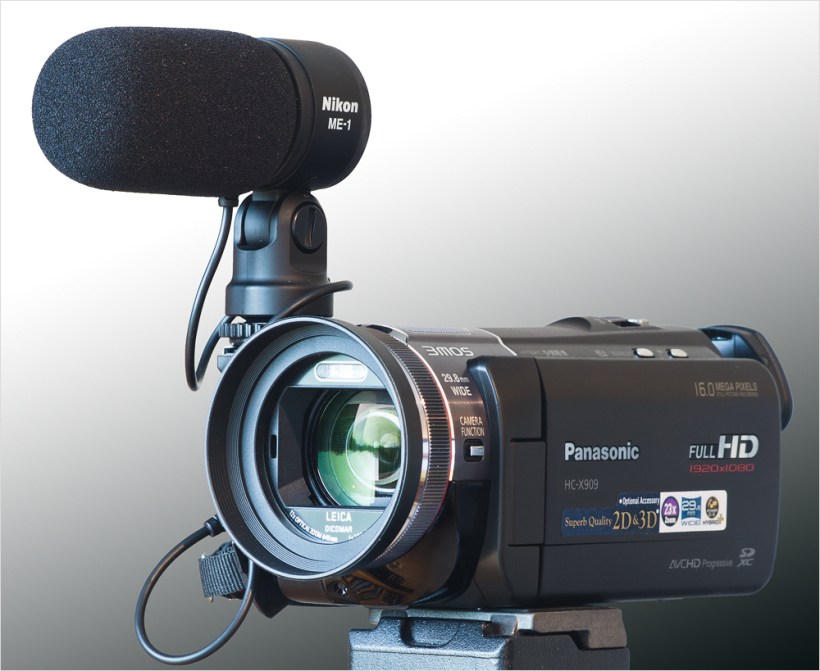Panasonic HC-X909 mit Nikon ME-1