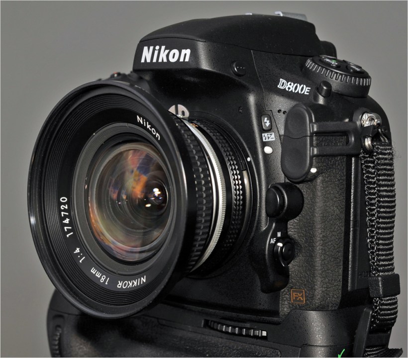 Nikon D800E mit Nikon AiS 4/18mm