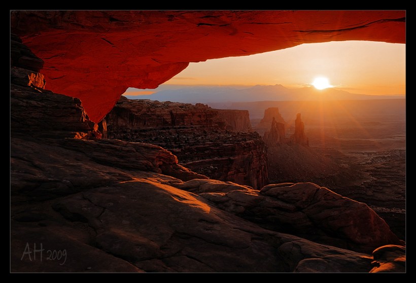 LA-SAL-SUNRISE Mesa Arch - La Sal Sunrise