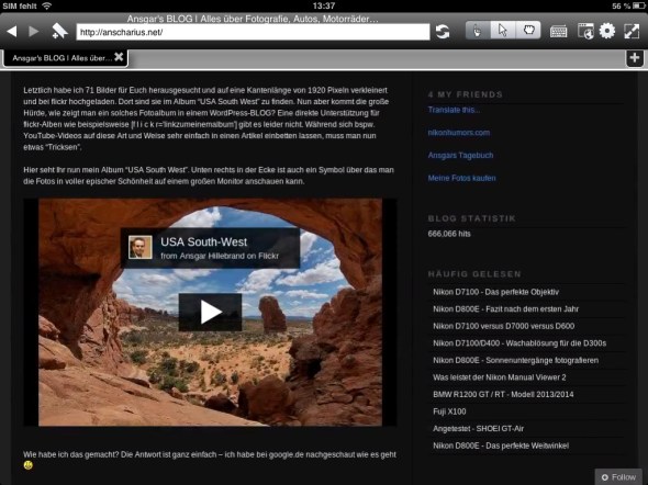 Photon Flash Browser - iPad - flickr