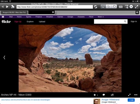Photon Flash Browser - iPad - flickr