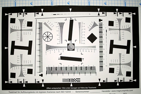 ISO-12233-Testaufbau