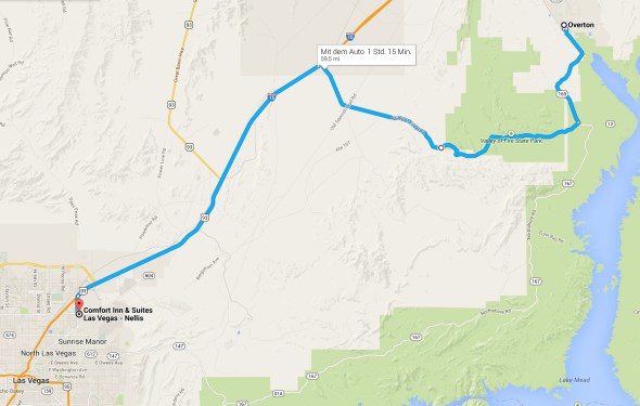 Las Vegas to Overton