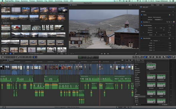 FCPX-Videoschnitt